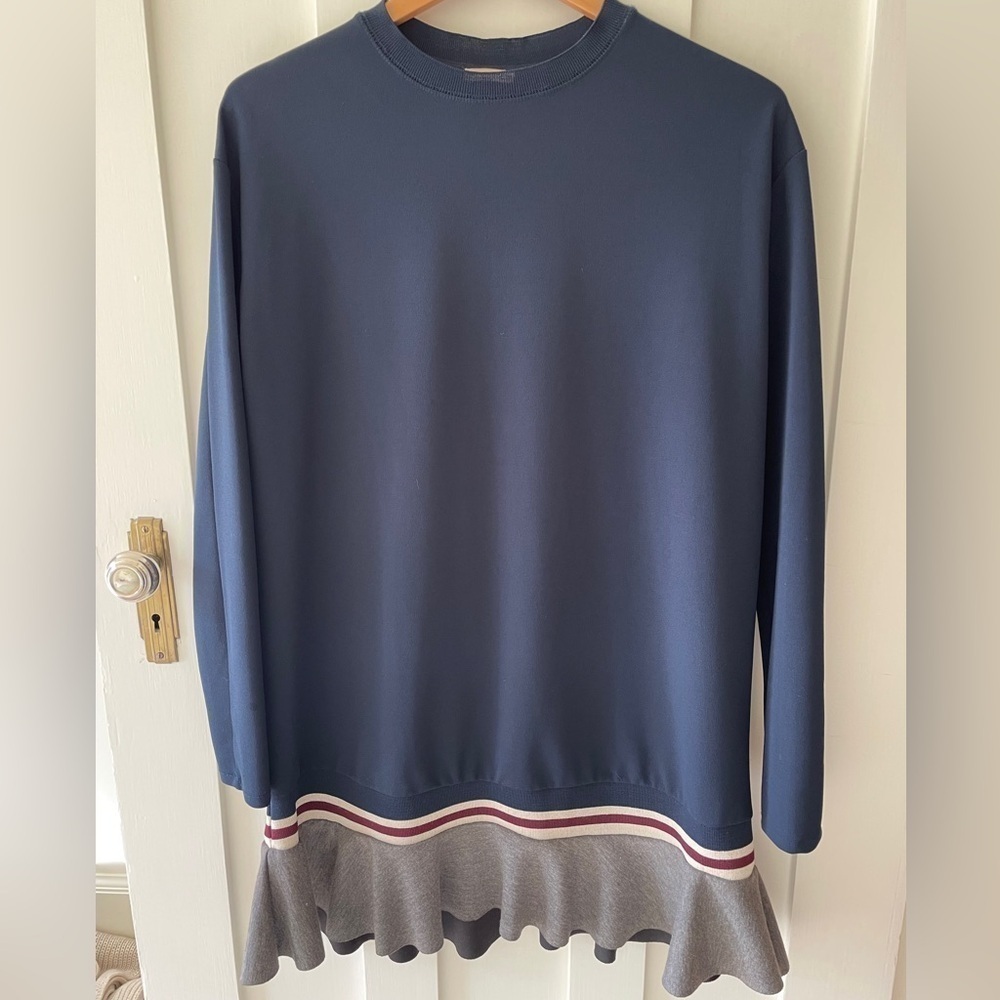 Zara Long Sleeve Ruffle Hem Dress Sporty